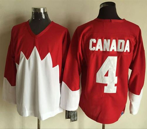 Olympic CA. 4 Canada RedWhite 1972 Commemorative CCM NHL Jersey