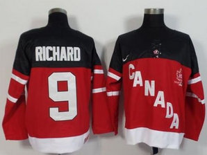 Olympic CA. 9 Maurice Richard Red 100th Anniversary NHL Jersey