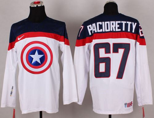 Olympic Team USA 67 Max Pacioretty White Captain America Fashion NHL jersey