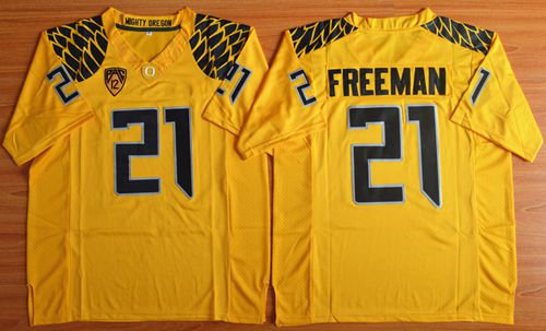 Oregon Ducks 21 Royce Freeman Yellow Limited NCAA Jersey