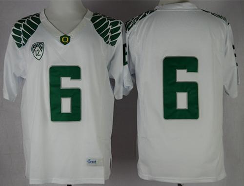 Oregon Ducks 6 Charles Nelson White Limited Stitched NCAA Jersey