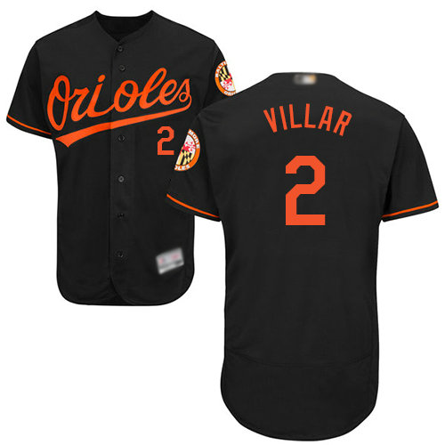 Orioles #2 Jonathan Villar Black Flexbase Authentic Collection Stitched Baseball Jersey