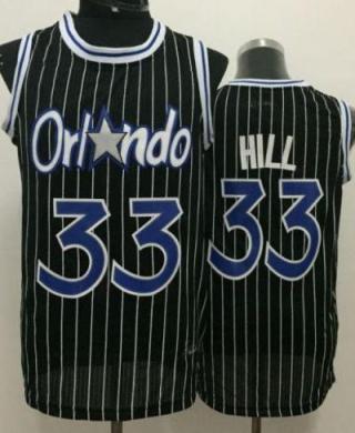 Orlando Magic 33 Grant Hill Black Throwback NBA Jersey