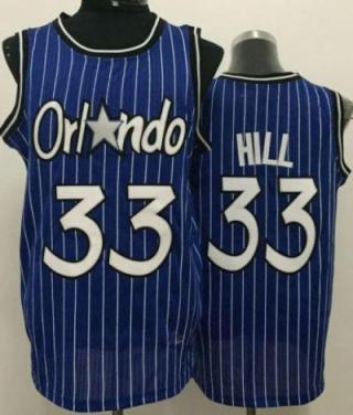 Orlando Magic 33 Grant Hill Blue Throwback NBA Jersey