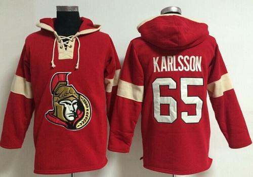 Ottawa Senators 65 Erik Karlsson Red Pullover NHL Hoodie