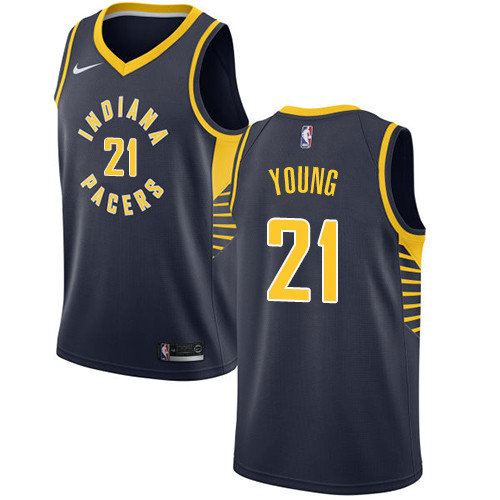Pacers #21 Thaddeus Young Navy Blue Women's Basketball Swingman Icon Edition Jersey