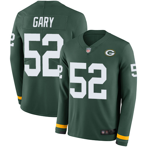 Packers #52 Rashan Gary Green Team Color Youth Stitched Football Limited Therma Long Sleeve Jersey