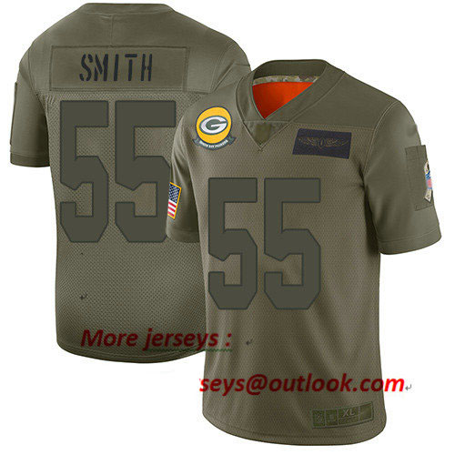 Packers #55 Za'Darius Smith Camo Youth Stitched Football Limited 2019 Salute to Service Jersey