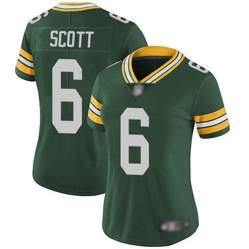 Packers #6 JK Scott Green Team Color Women's Stitched Football Vapor Untouchable Limited Jersey