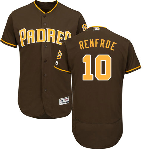 Padres #10 Hunter Renfroe Brown Flexbase Authentic Collection Stitched Baseball Jersey