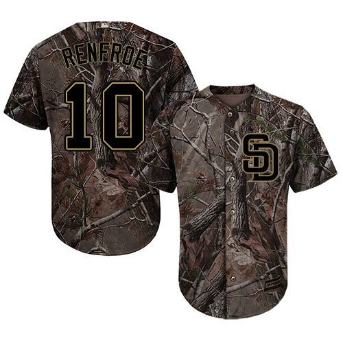 Padres #10 Hunter Renfroe Camo Realtree Collection Cool Base Stitched Baseball Jersey