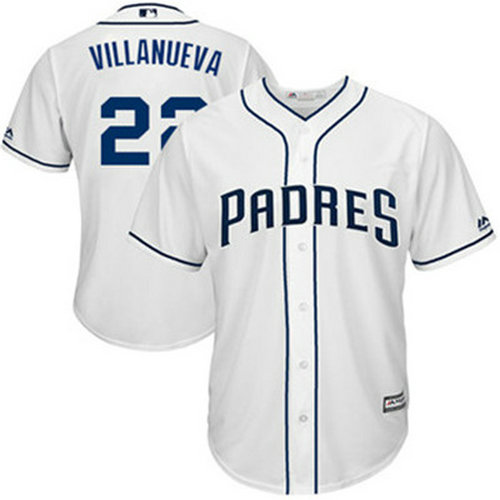 Padres #22 Christian Villanueva White New Cool Base Stitched Baseball Jersey