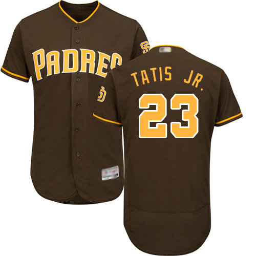 Padres #23 Fernando Tatis Jr. Brown Flexbase Authentic Collection Stitched Baseball Jersey