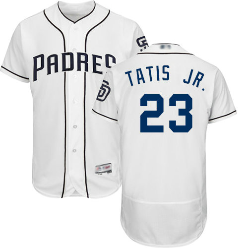 Padres #23 Fernando Tatis Jr. White Flexbase Authentic Collection Stitched Baseball Jersey