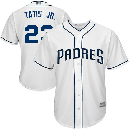 Padres #23 Fernando Tatis Jr. White New Cool Base Stitched Baseball Jersey