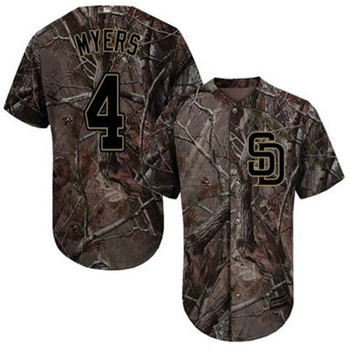 Padres #4 Wil Myers Camo Realtree Collection Cool Base Stitched Youth Baseball Jersey