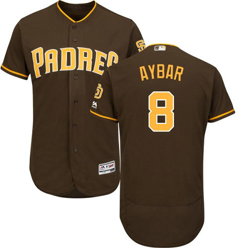 Padres #8 Erick Aybar Brown Flexbase Authentic Collection Stitched Baseball Jersey