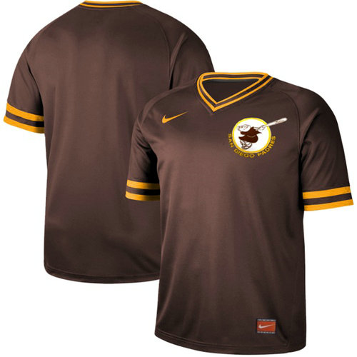 Padres Blank Brown Authentic Cooperstown Collection Stitched Baseball Jersey