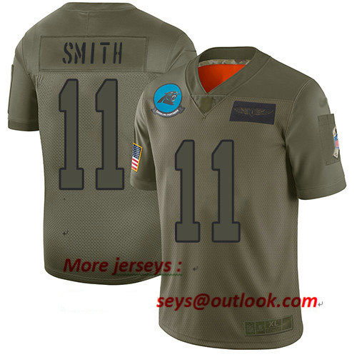 Panthers #11 Torrey Smith Camo Youth Stitched Football Limited 2019 Salute to Service Jersey