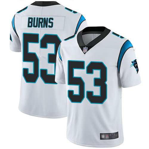 Panthers #53 Brian Burns White Youth Stitched Football Vapor Untouchable Limited Jersey