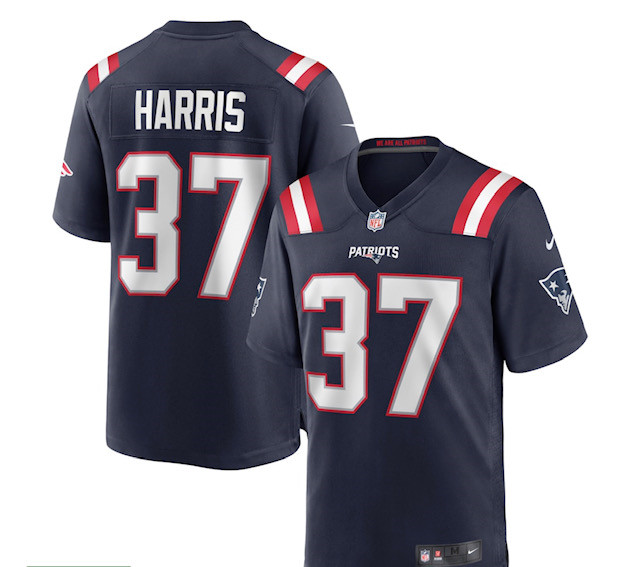 Patriot #37 Damien Harris jersey 