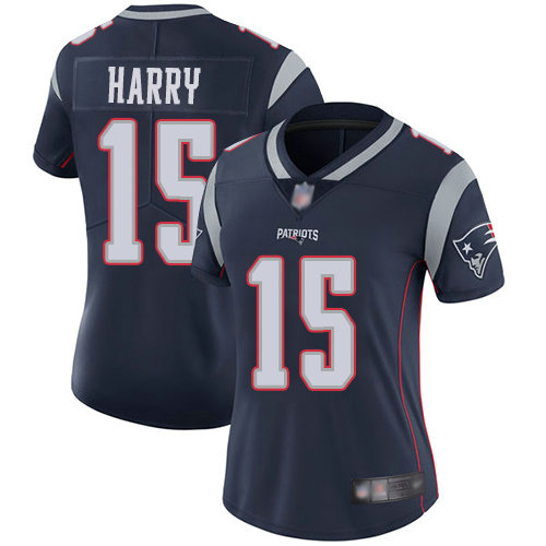 Patriots #15 N'Keal Harry Navy Blue Team Color Women's Stitched Football Vapor Untouchable Limited Jersey