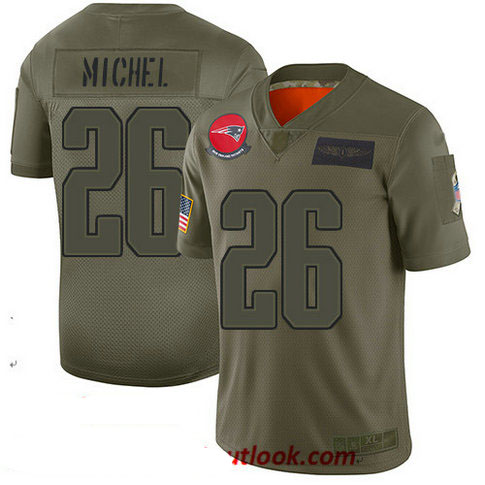Patriots #26 Sony Michel Camo Youth Stitched Football Limited 2019 Salute to Service Jersey