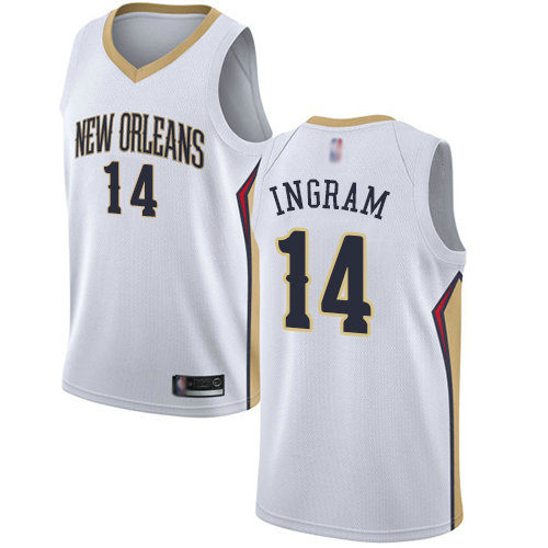 Pelicans #14 Brandon Ingram White Basketball Swingman Association Edition Jersey