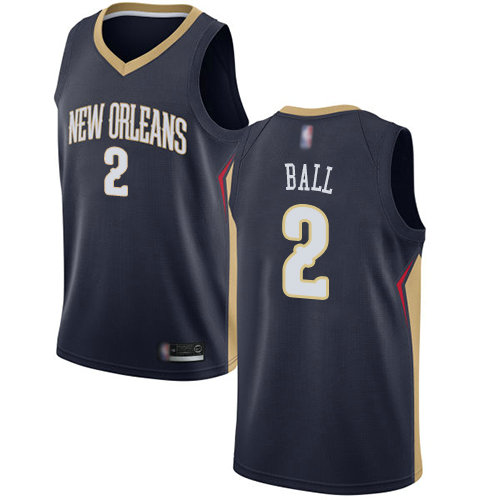 Pelicans #2 Lonzo Ball Navy Basketball Swingman Icon Edition Jersey