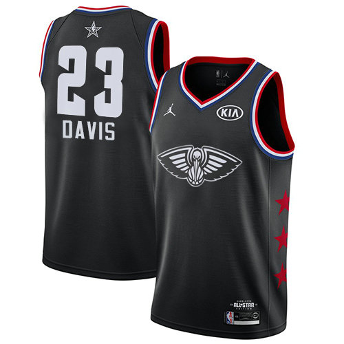 Pelicans #23 Anthony Davis Black Basketball Jordan Swingman 2019 All-Star Game Jersey
