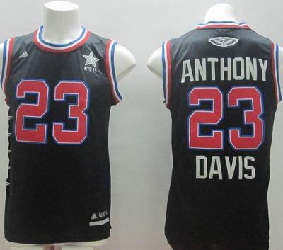 Pelicans 23 Anthony Davis Black 2015 All Star NBA Jersey