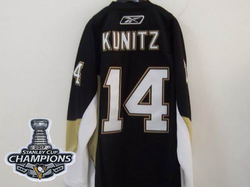 Penguins #14 Chris Kunitz Black 2017 Stanley Cup Finals Champions Stitched NHL Jersey