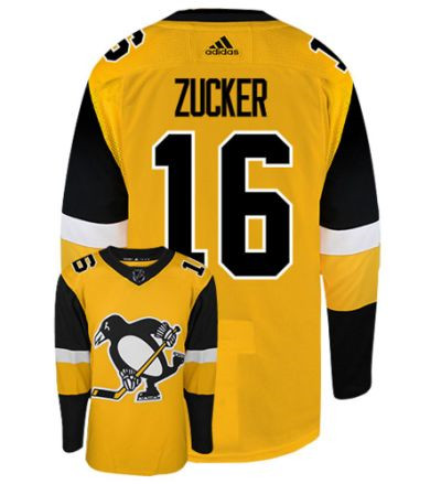 Penguins #16 Jason Zucker Yellow Jersey