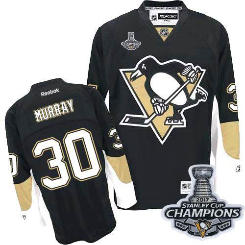 Penguins #30 Matt Murray Black Home 2017 Stanley Cup Finals Champions Stitched NHL Jersey