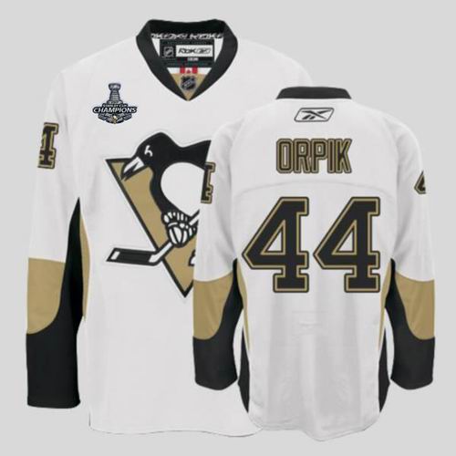 Penguins #44 Orpik White 2017 Stanley Cup Finals Champions Stitched NHL Jersey