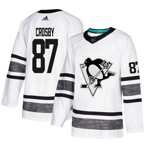 Penguins #87 Sidney Crosby White Authentic 2019 All-Star Stitched Hockey Jersey