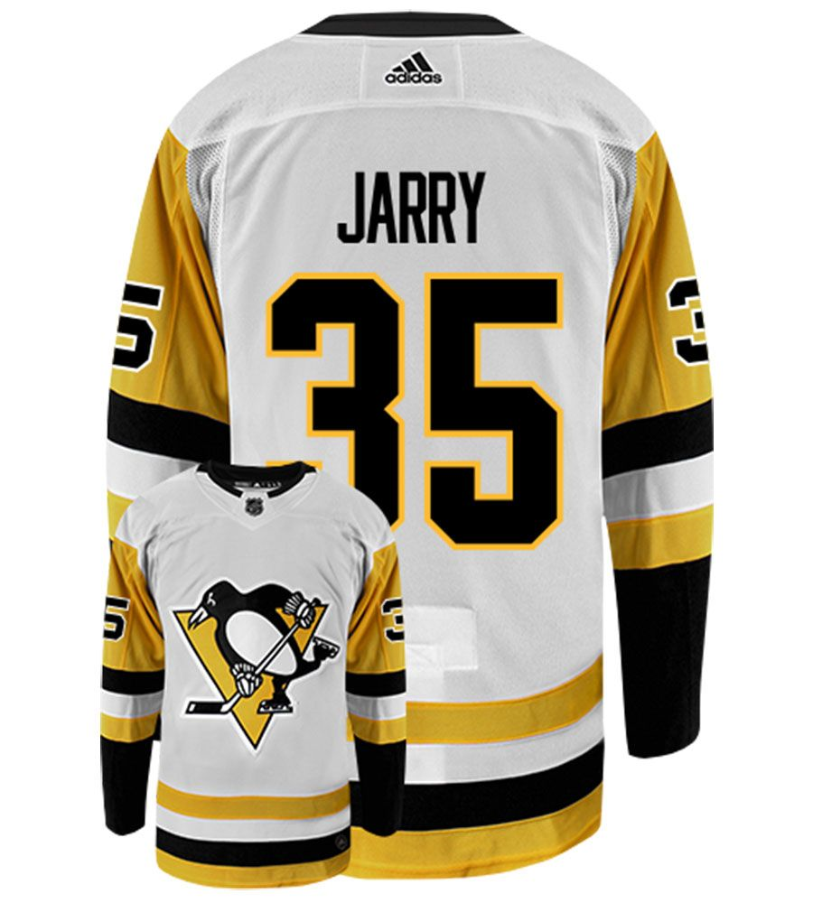 Penguins 35 Tristan Jarry White Adidas Jersey