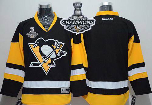 Penguins Blank Black Alternate 2017 Stanley Cup Finals Champions Stitched NHL Jersey