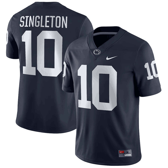 Penn State Nittany  Lions #10 Nicholas Singleton white Nike NIL Replica Football Jersey   (2)