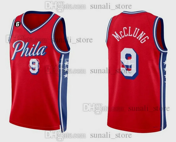 Philadelphia 76ers #9 Mac McClung Red jersey