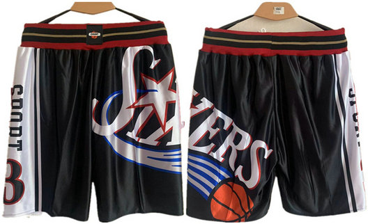 Philadelphia 76ers Black Shorts 