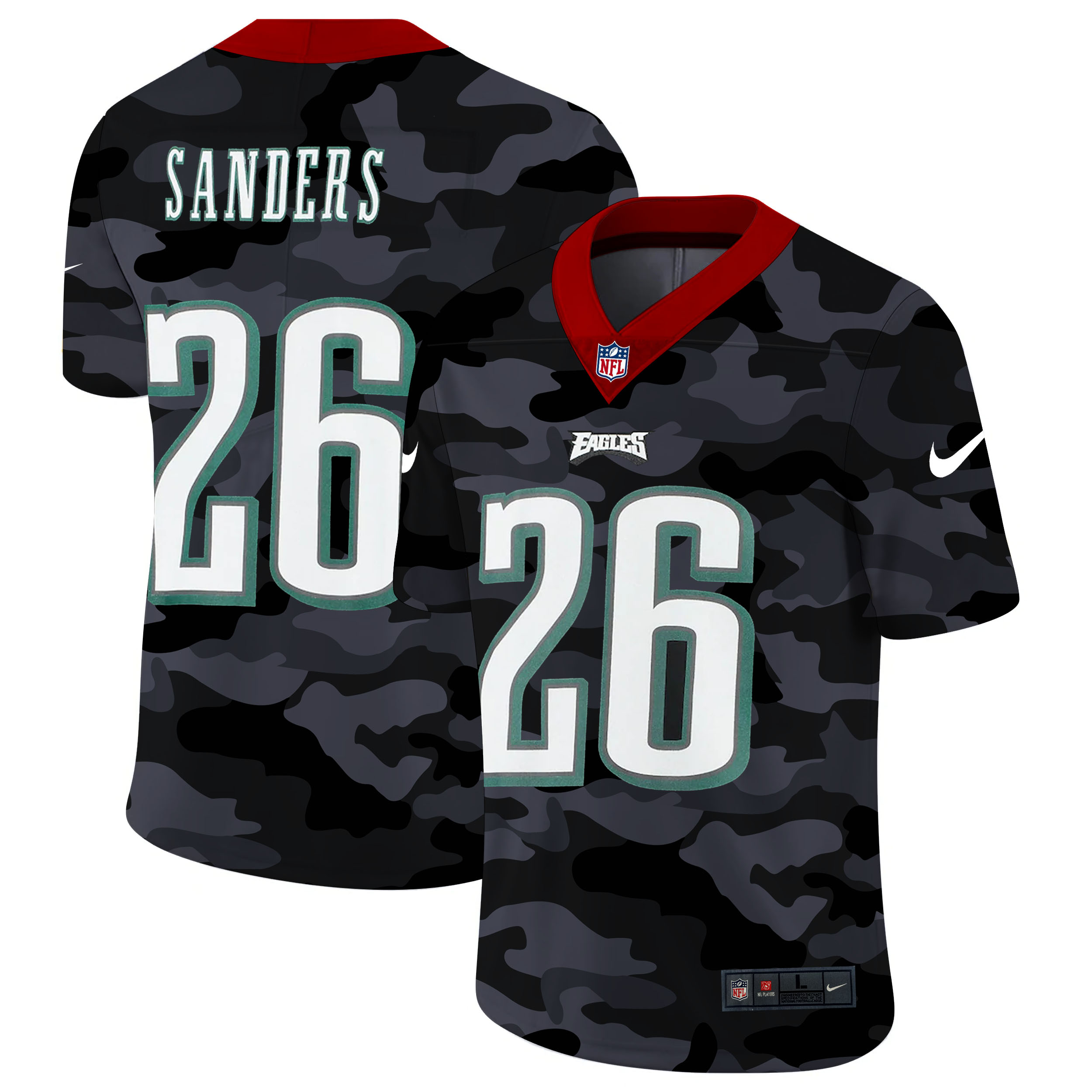 Philadelphia Eagles #26 Miles Sanders Men's Nike 2020 Black CAMO Vapor Untouchable Limited Stitched NFL Jersey