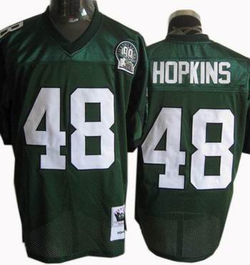 Philadelphia Eagles #48 Wes Hopkins 1992 Authentic Throwback Jerseys green