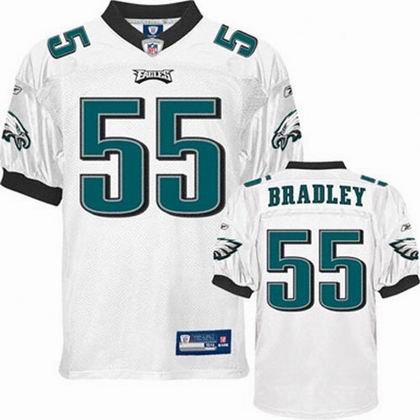 Philadelphia Eagles #55 Stewart Bradley Jerseys white
