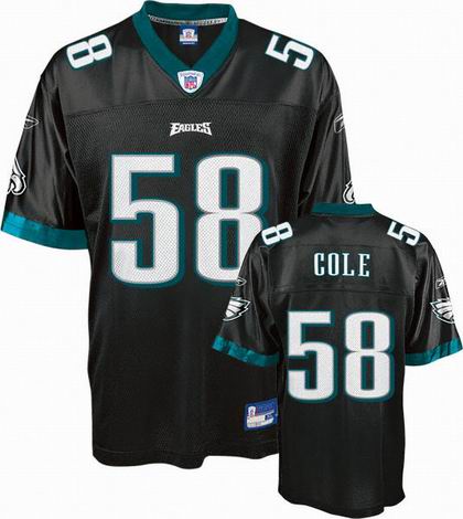 Philadelphia Eagles #58 Trent Cole Jerseys black