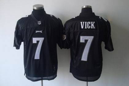 Philadelphia Eagles #7 MICHAEL VICK full black jersey