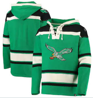 Philadelphia Eagles '47 Throwback Lacer Pullover Hoodie – Kelly Green