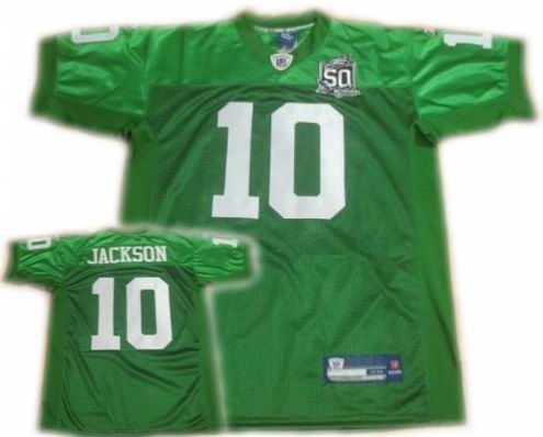 Philadelphia Eagles 1960 #10 DeSean Jackson Throwback Team Color green Jersey 50TH patch