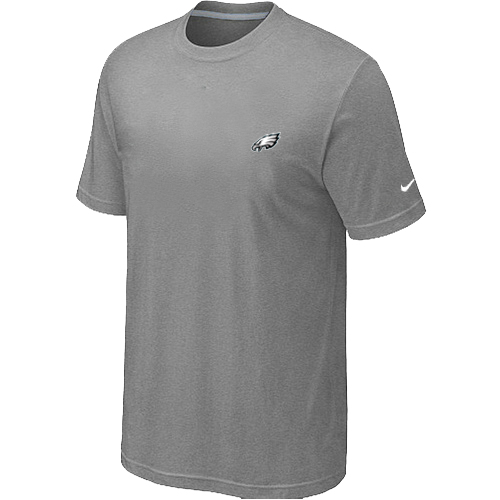 Philadelphia Eagles Chest embroidered logo T-Shirt Grey