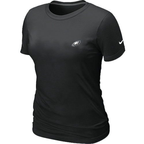 Philadelphia Eagles Chest embroidered logo women's T-Shirt black